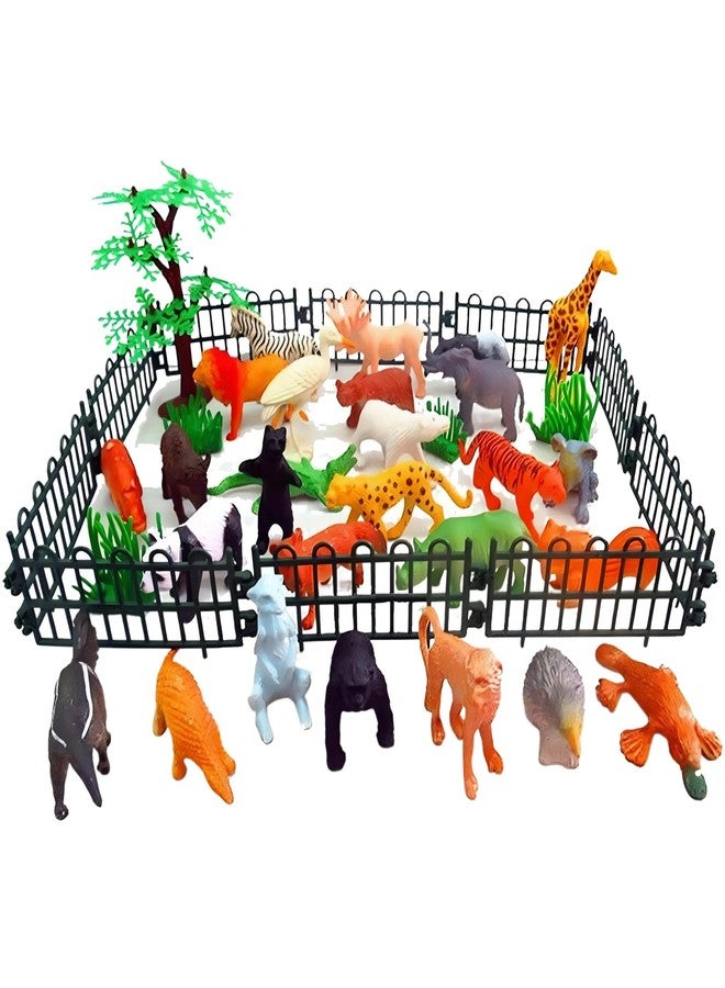 CLAPONE Animals Figure,53 Piece Mini Jungle Toys Set Animal Figurines Mini Animals Safari Animals Figures Zoo Animals Toy Toddler Toys Safari Realistic (Multicolor, 53Pc Animal) - Image 5